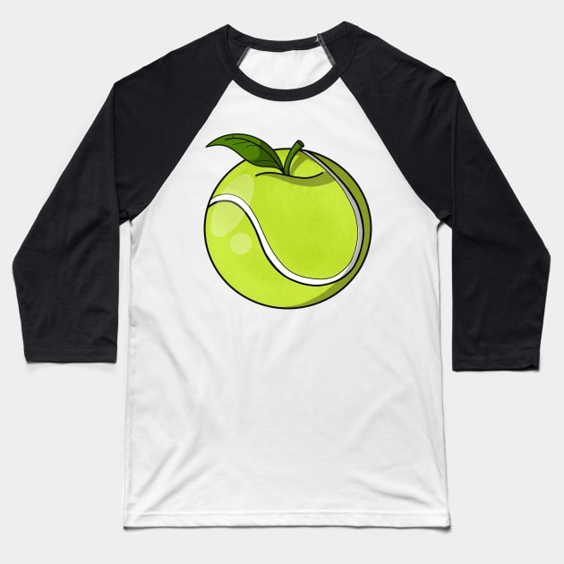 Is it an apple or a tennis ball... Or maybe its both Baseball T-Shirt by Fruit Tee